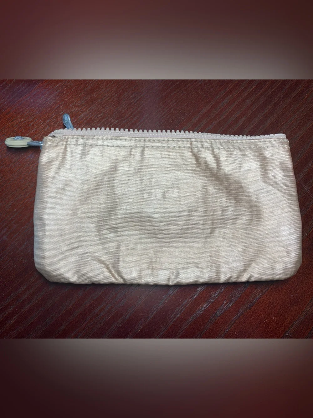 Kipling Gold Metallic Nylon Zip Wallet